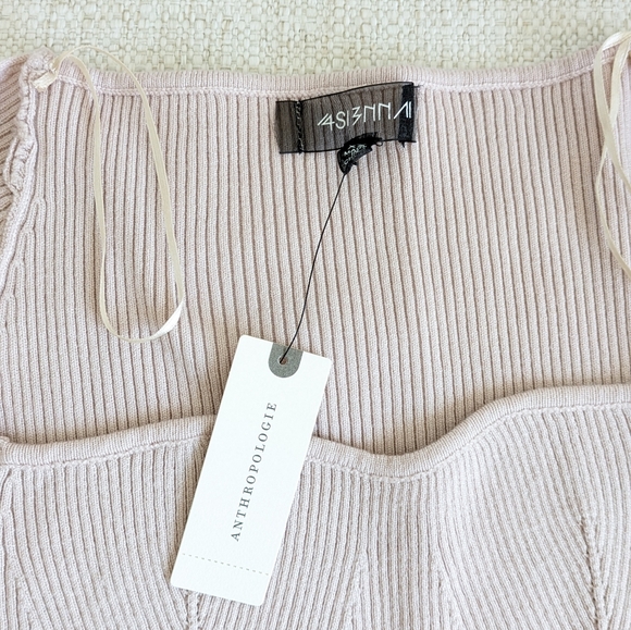 4 SIENNA ANTHROPOLOGIE Ribbed Top - Picture 4 of 7